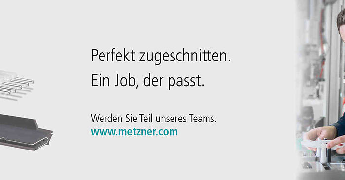Stellenangebote und Ausbildungsstellen der Firma Metzner Maschinenbau GmbH Augsburg